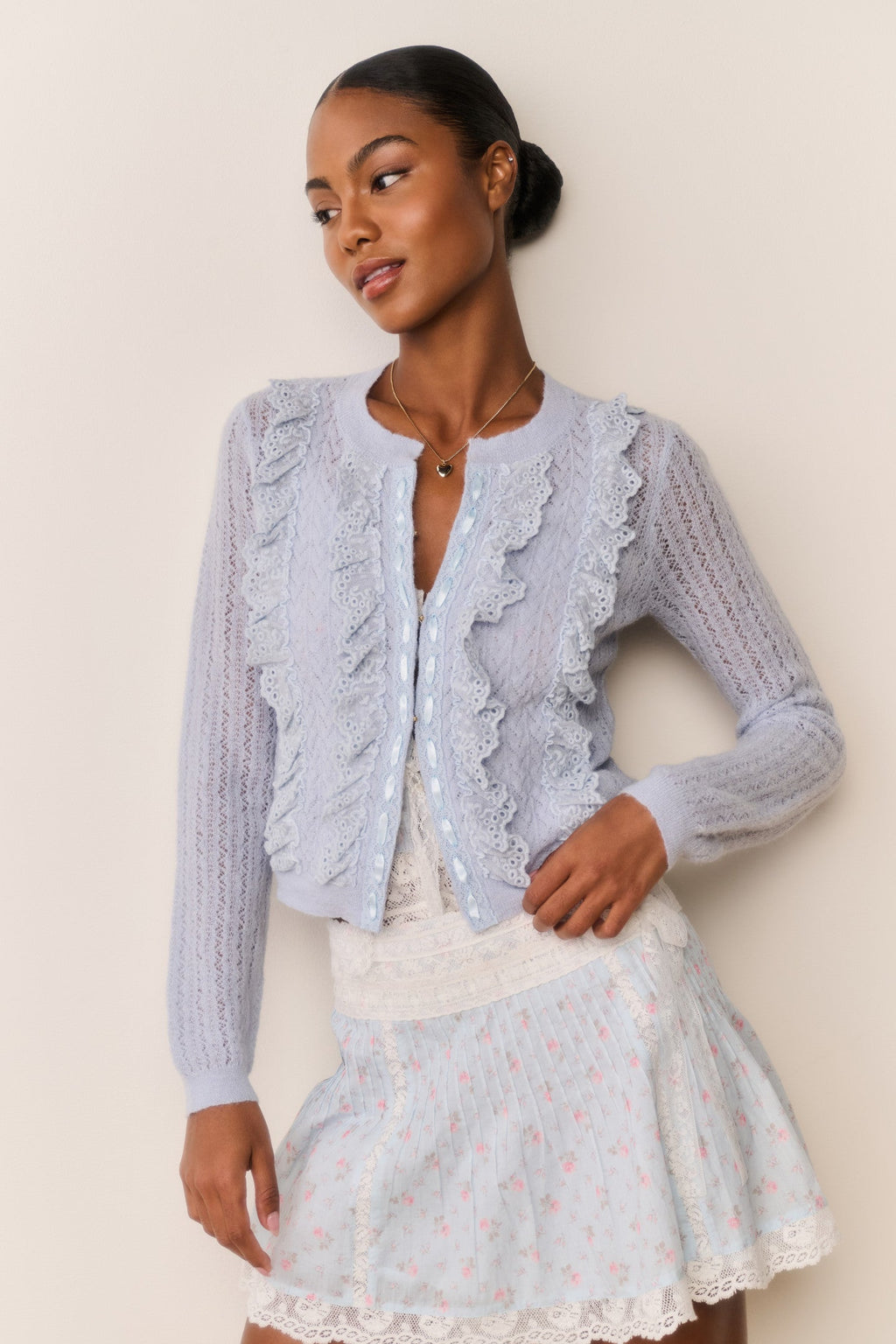 Solena Floral Cotton Mini Skirt