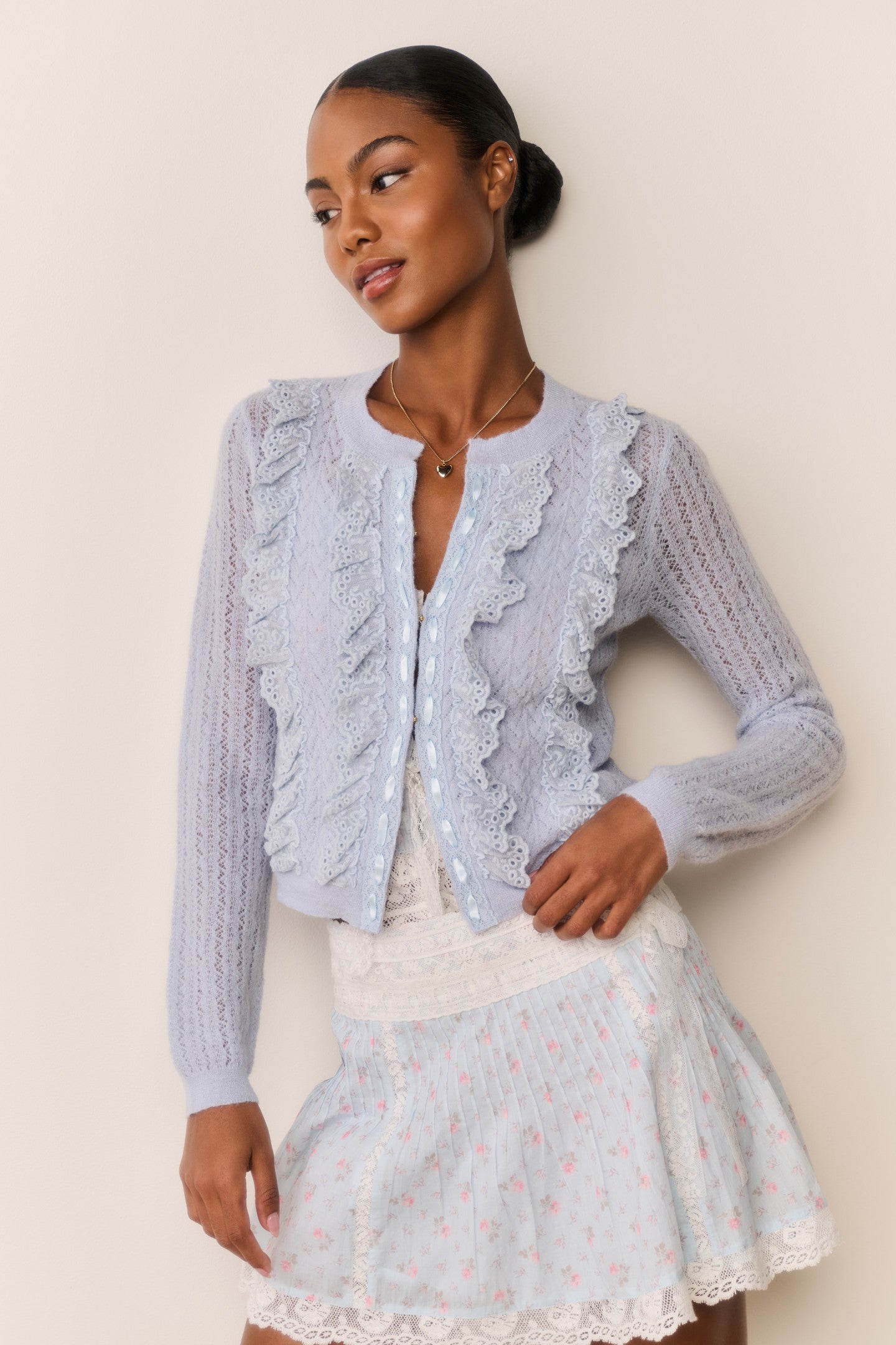 Solena Floral Cotton Mini Skirt