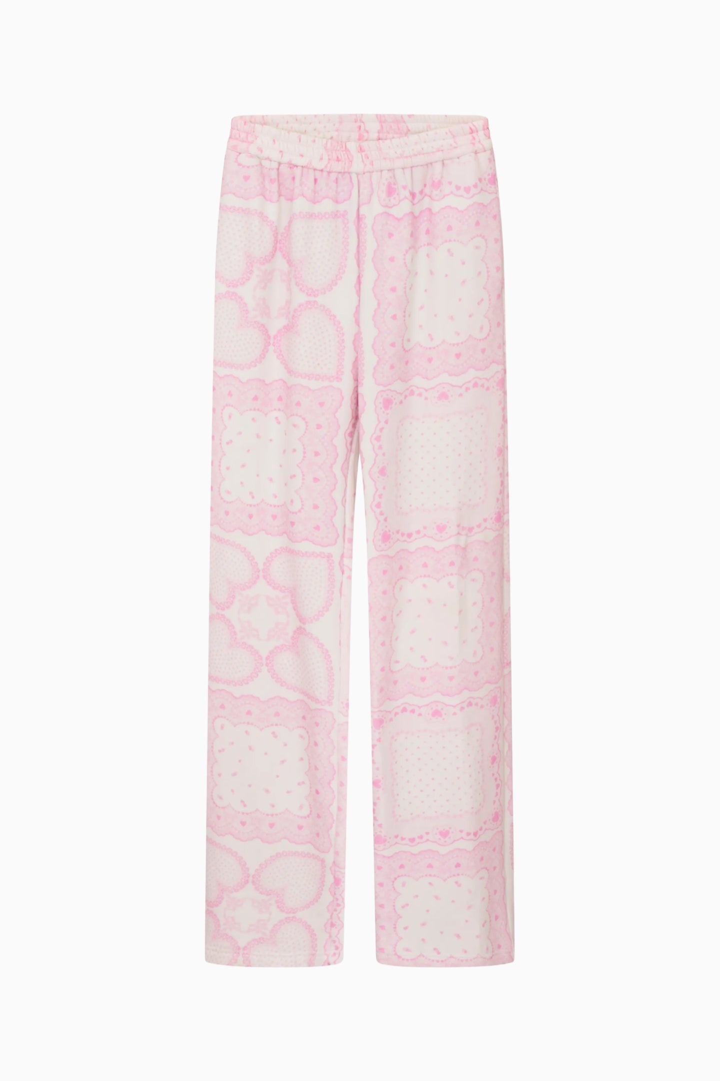 Momo Heart Print Fleece Sweatpant