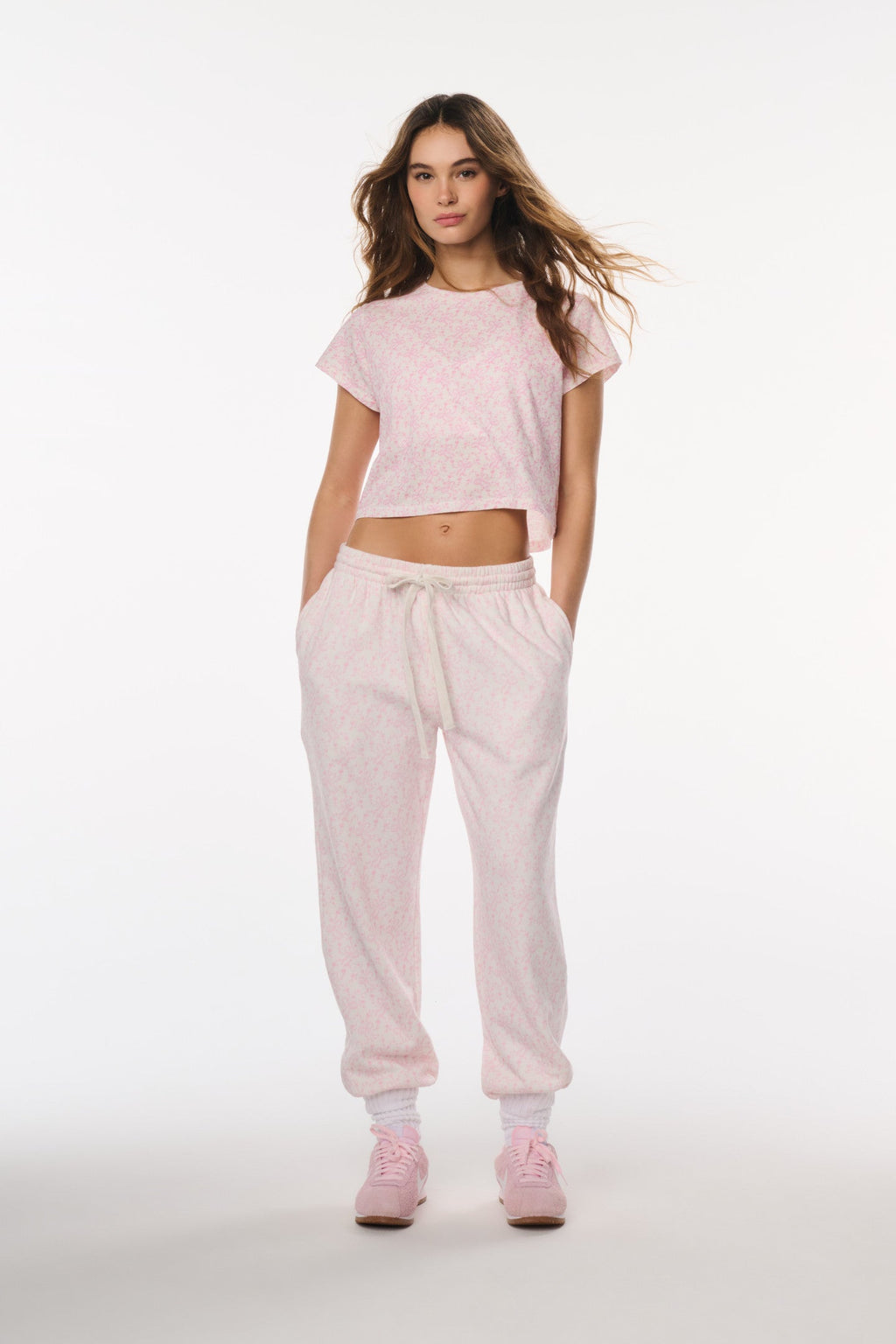 Rubin Bow Print Cropped Tee