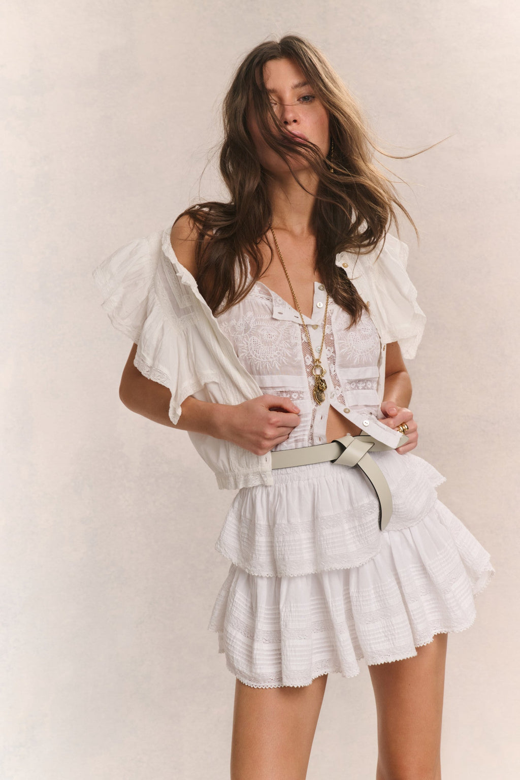 Ruffle Mini Heritage Skirt