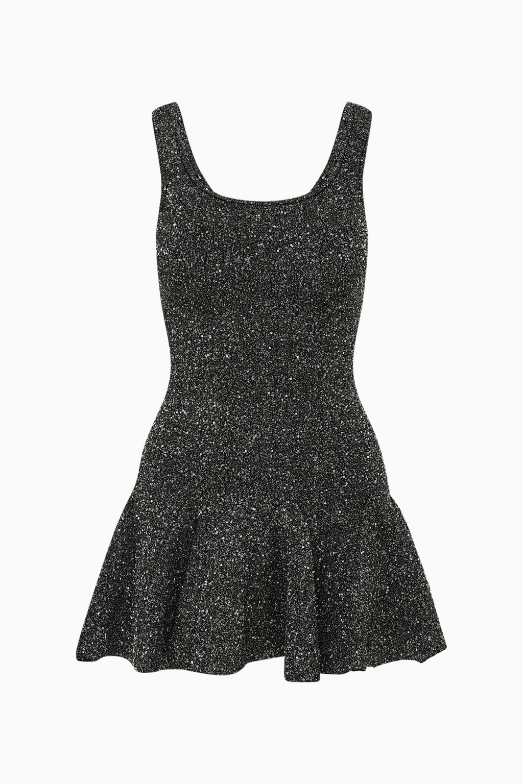 Sarajane Sequin Stretch Knit Mini Dress - BLACK