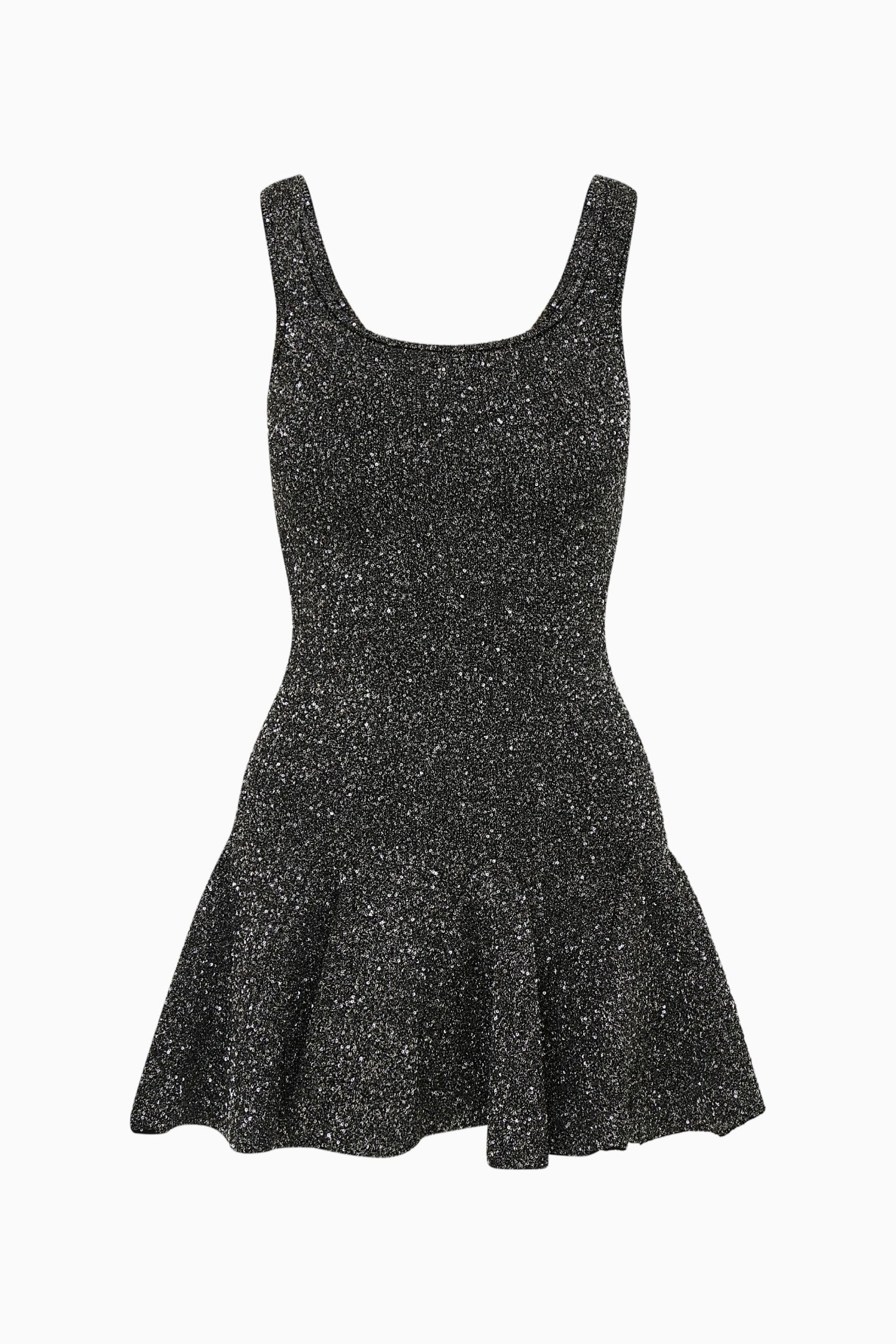 Sarajane Sequin Stretch Knit Mini Dress - BLACK