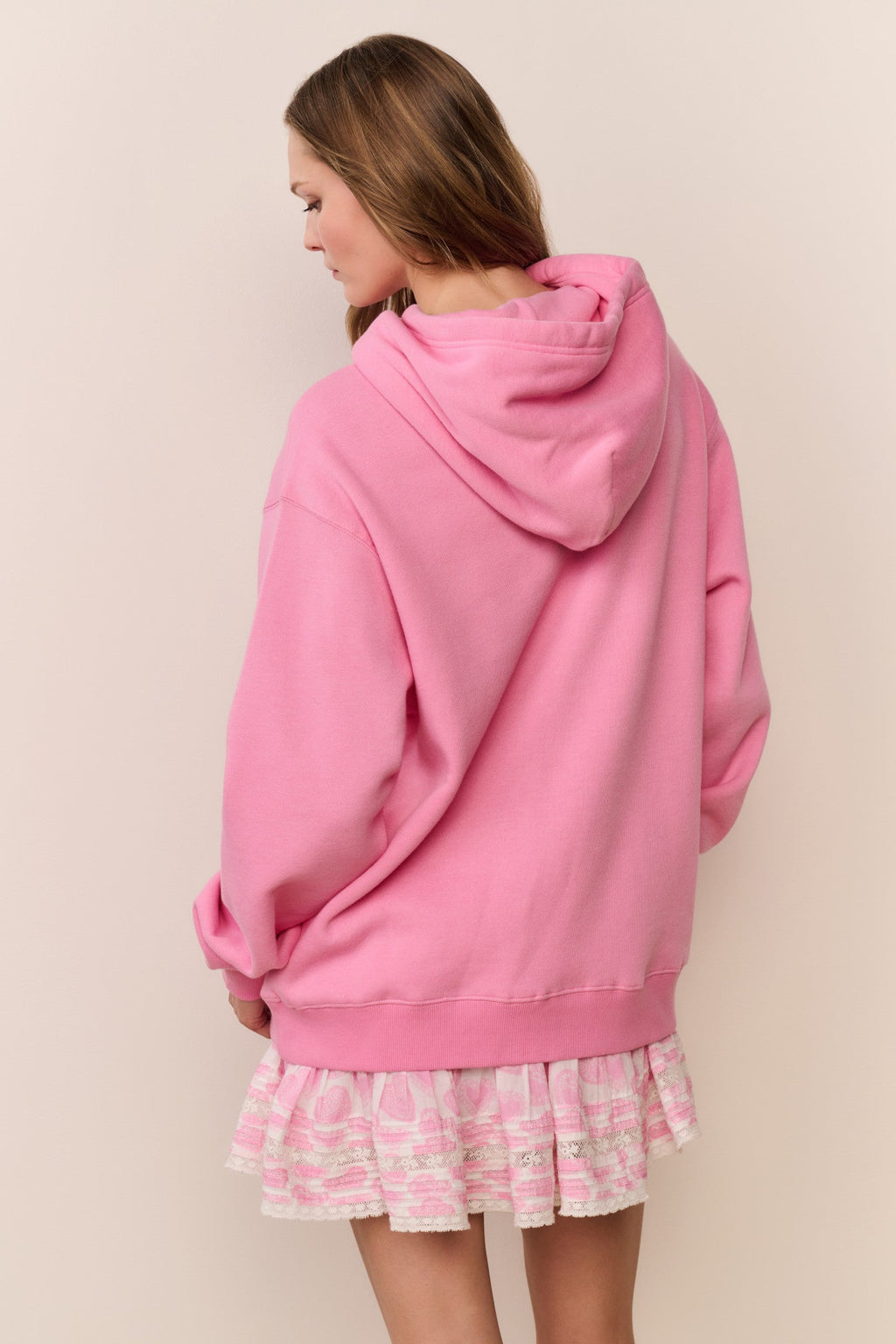 Nacova Heart Doily Fleece Hoodie