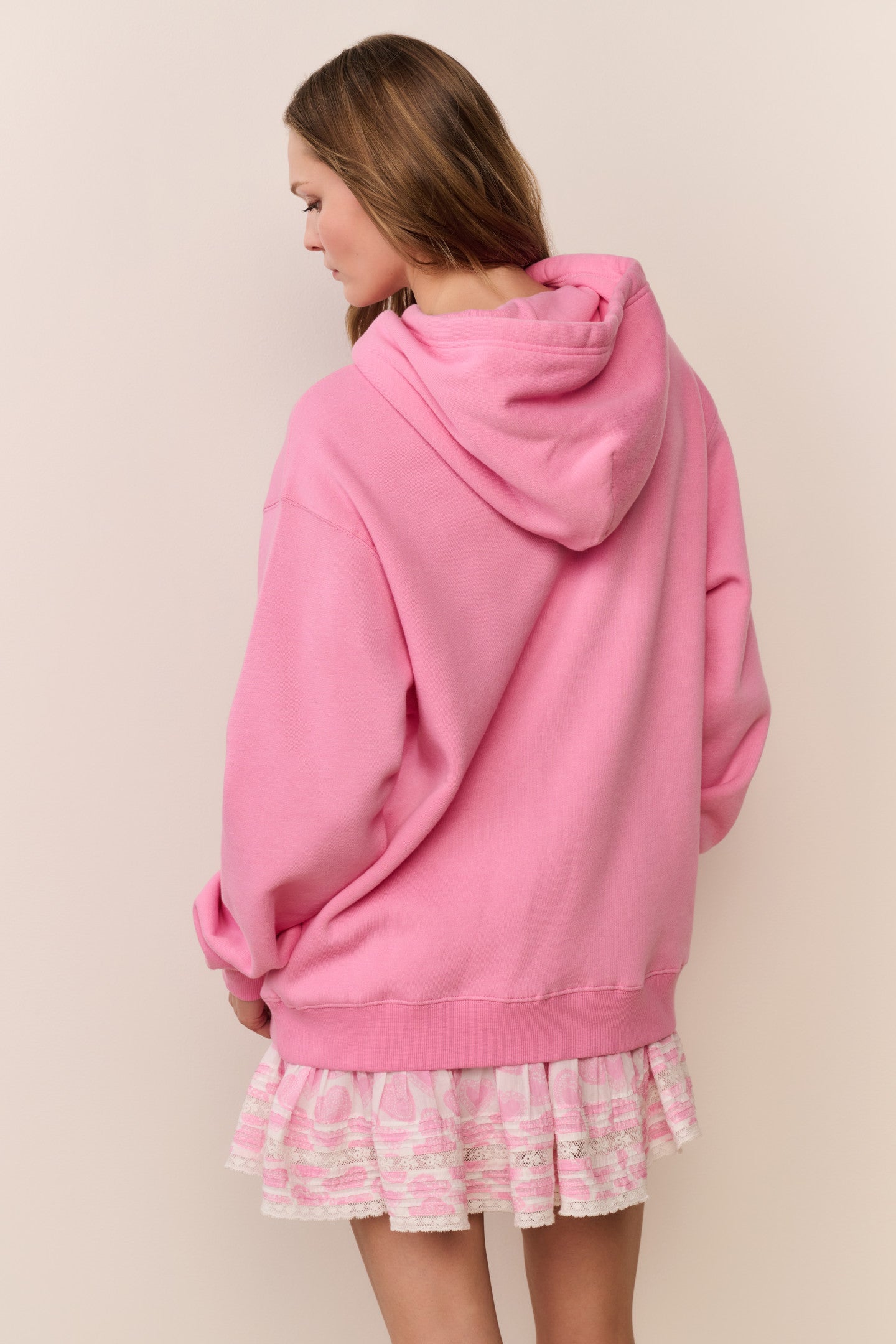 Nacova Heart Doily Fleece Hoodie
