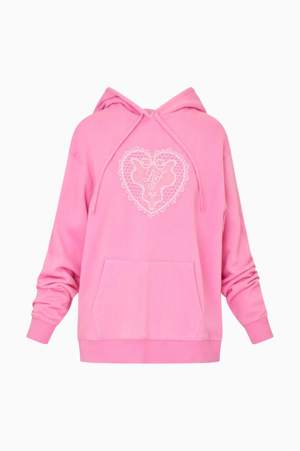 Nacova Heart Doily Fleece Hoodie