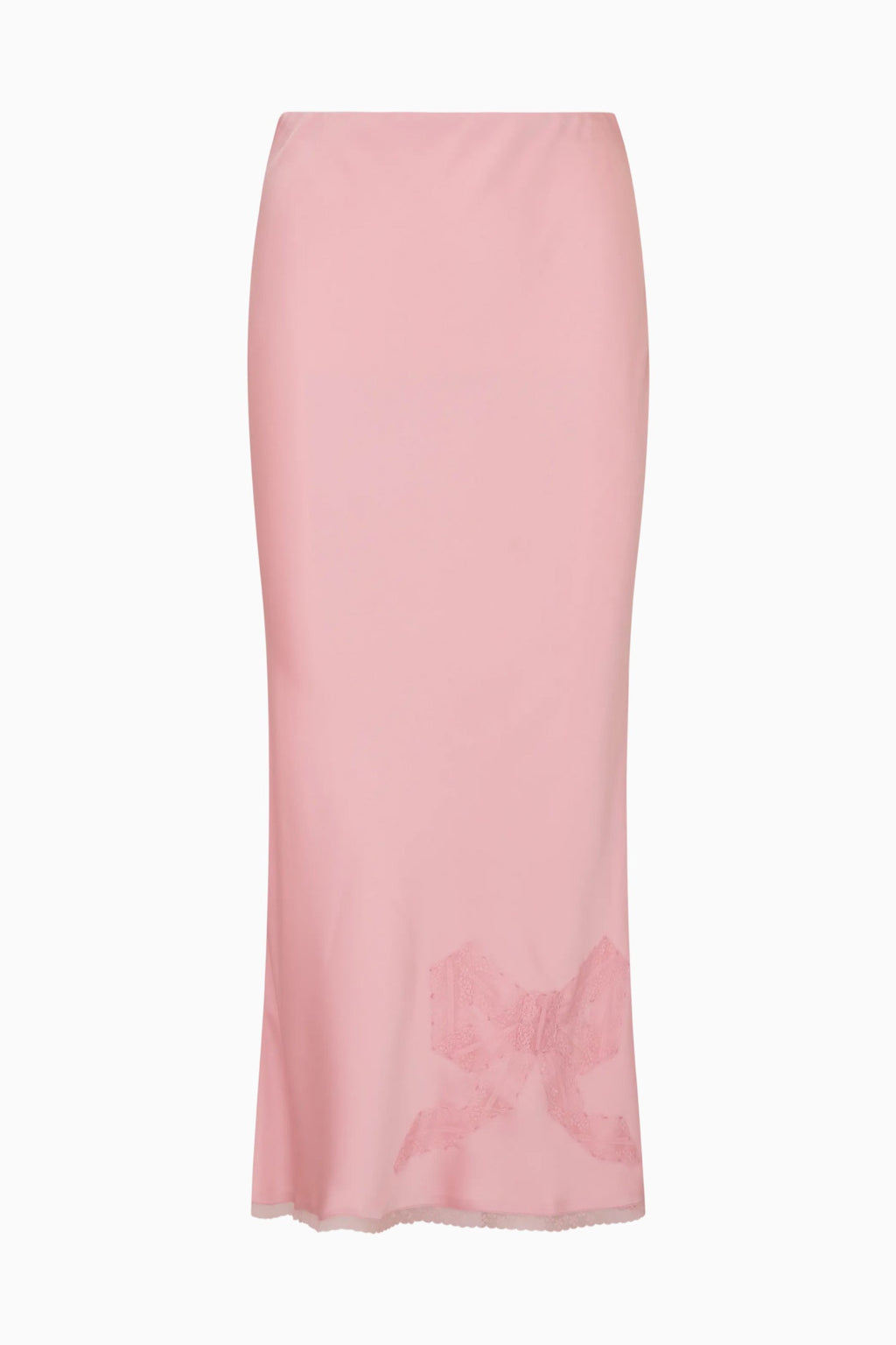 Vallis Lace Bow Satin Maxi Skirt