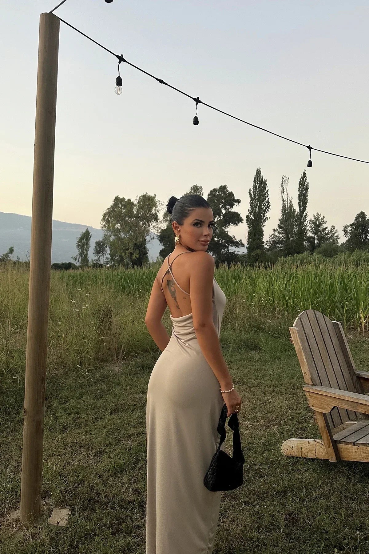Open Back Detail Dress