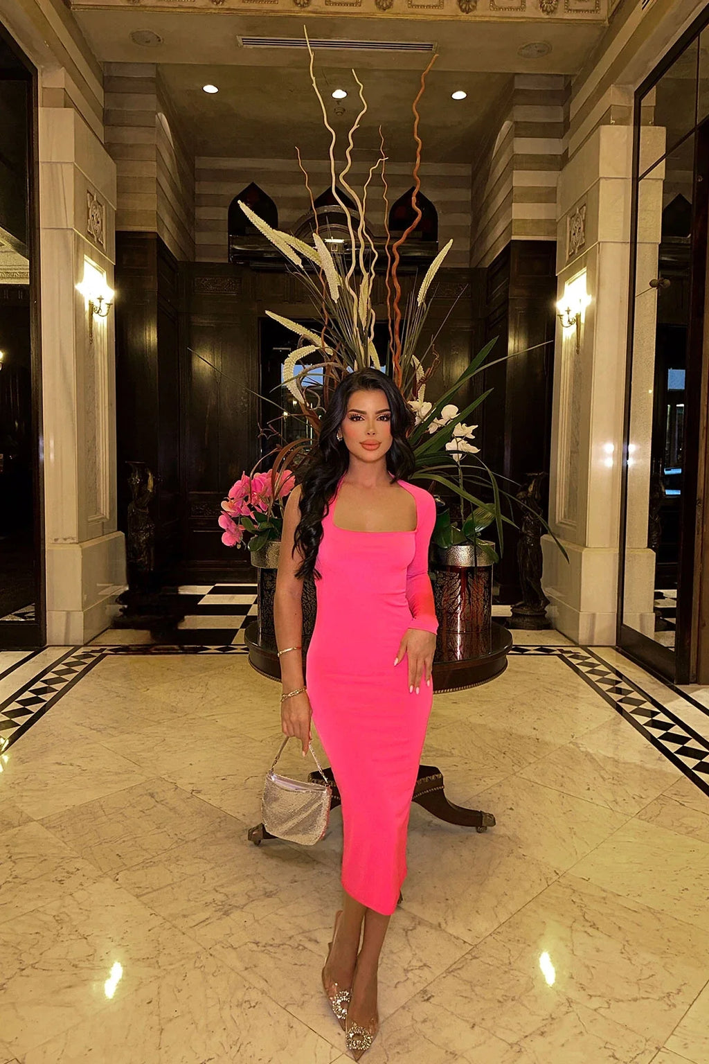 One Arm Back Detail Dress