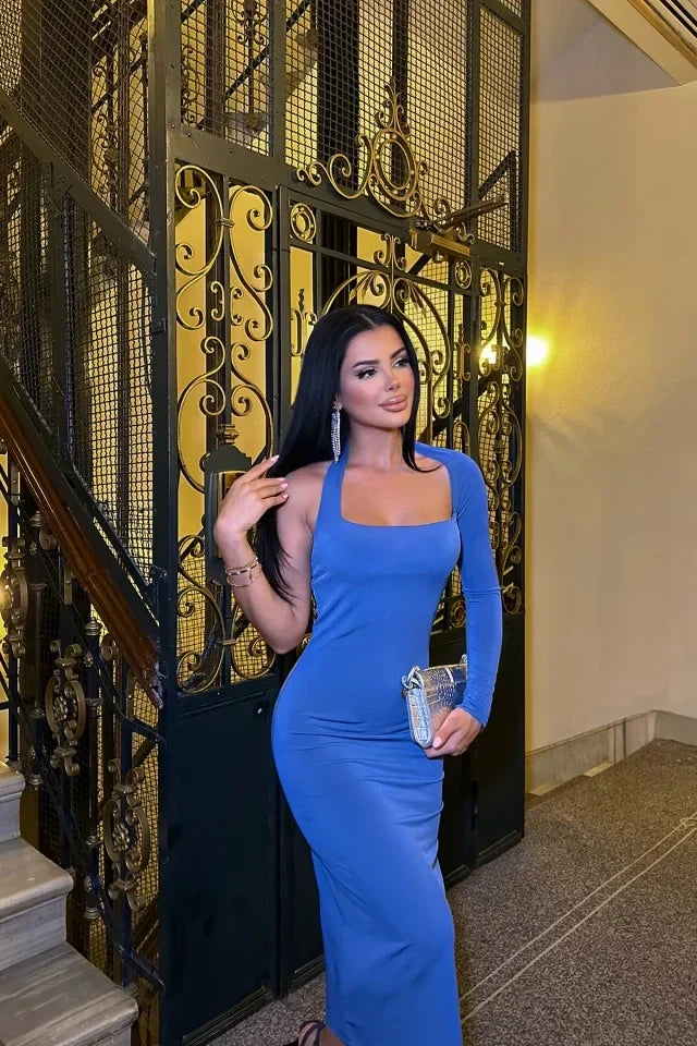 One Arm Back Detail Dress