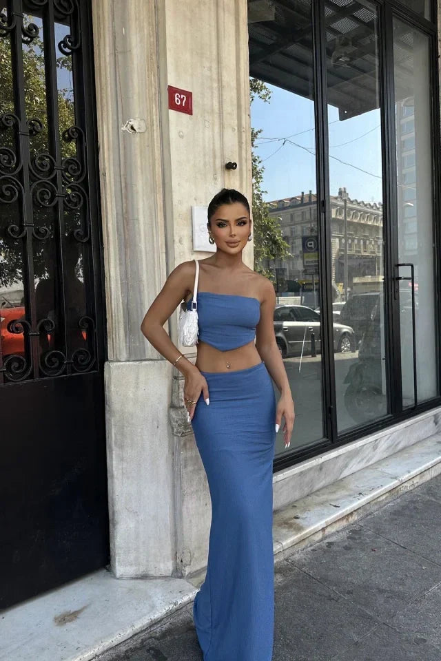 Top and Skirt Suit