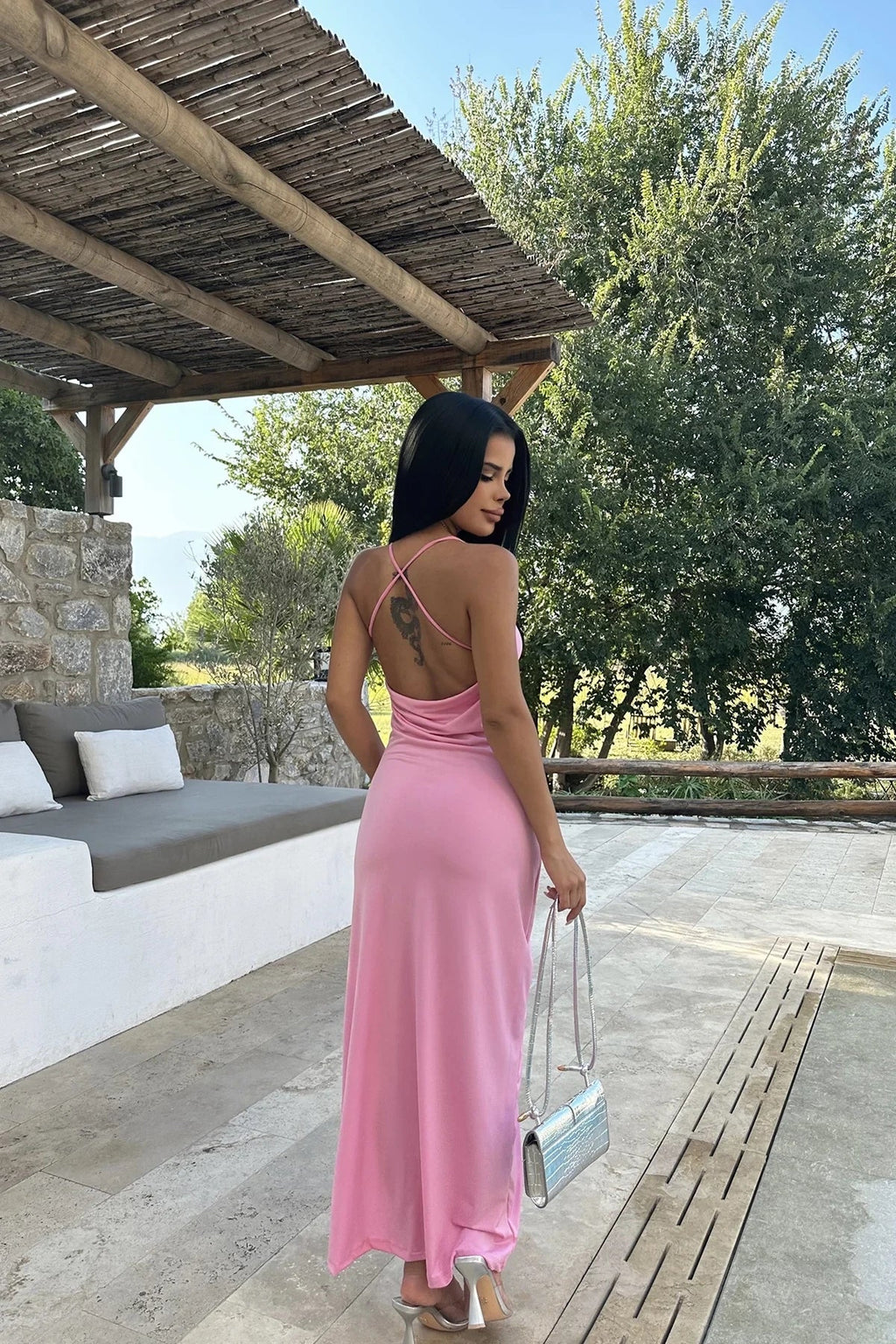Open Back Detail Dress