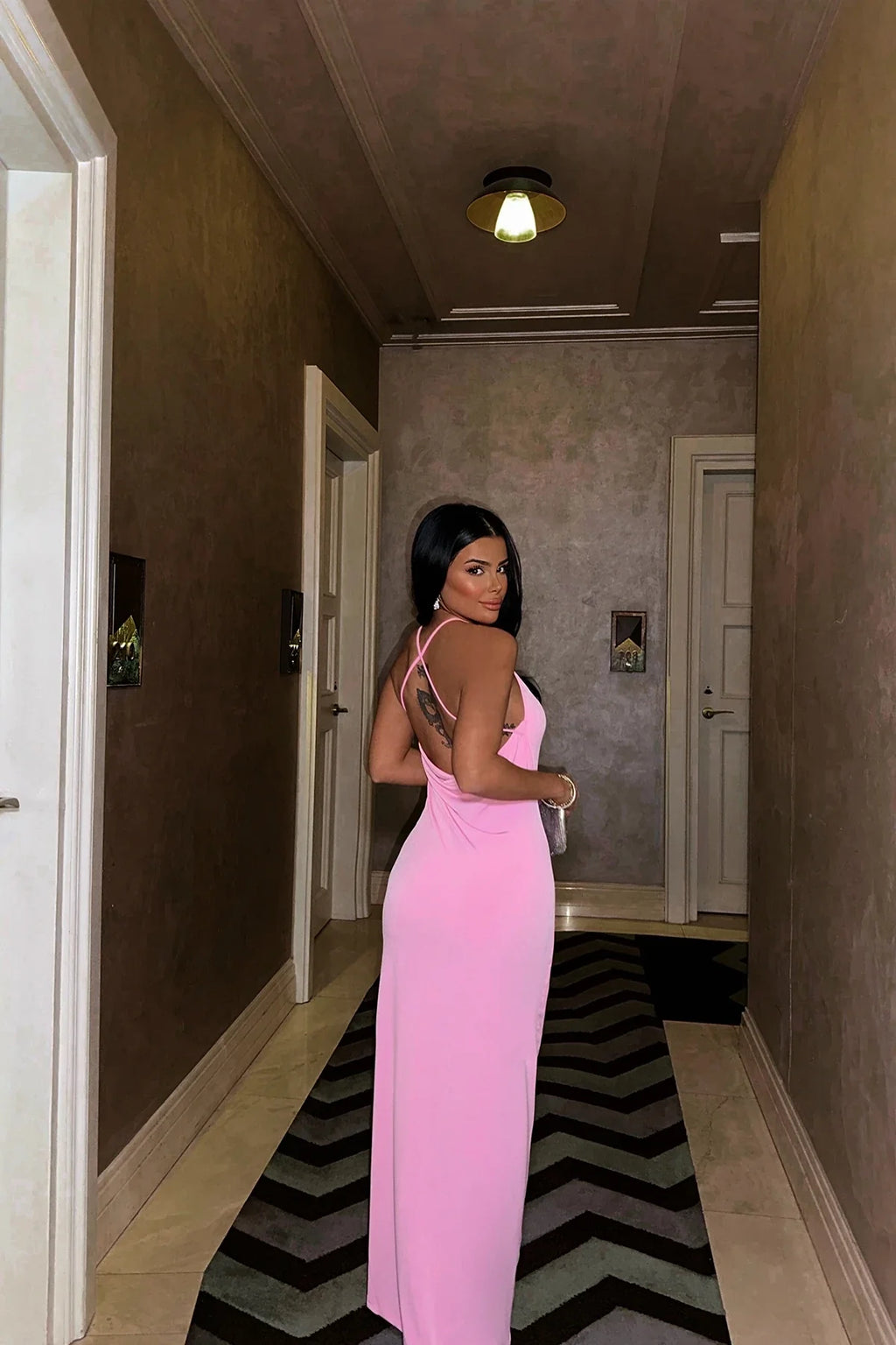 Open Back Detail Dress
