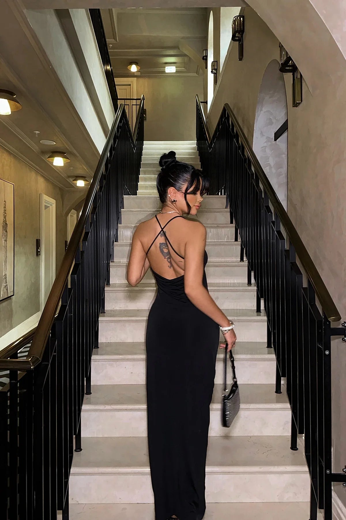 Open Back Detail Dress