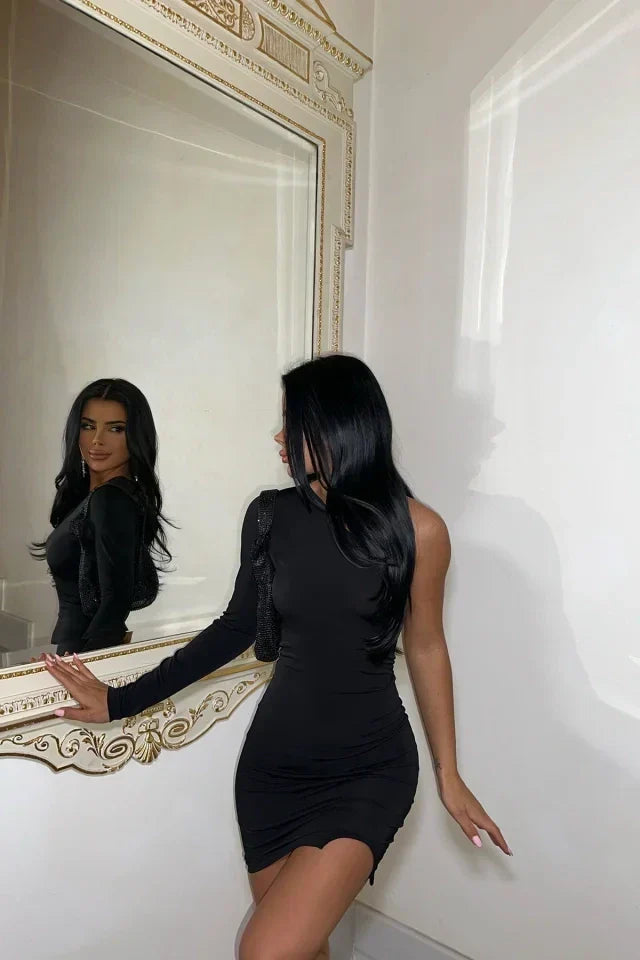 Single Sleeve Mini Dress