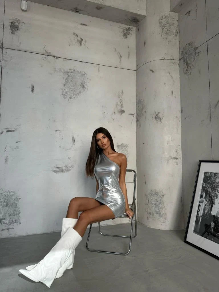 One Shoulder Mini Dress