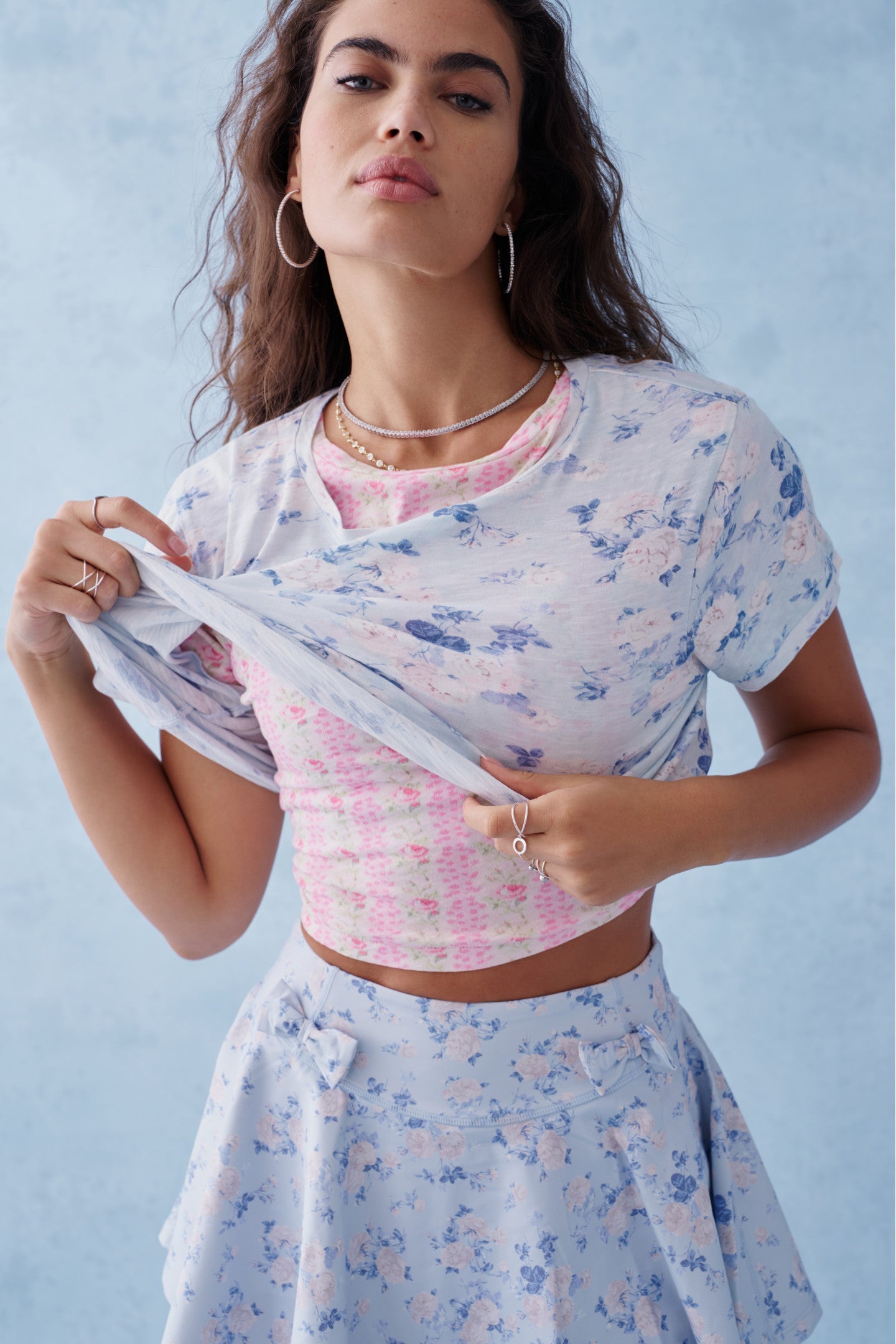 Rubin Cropped Tee - WHISPER BLUE